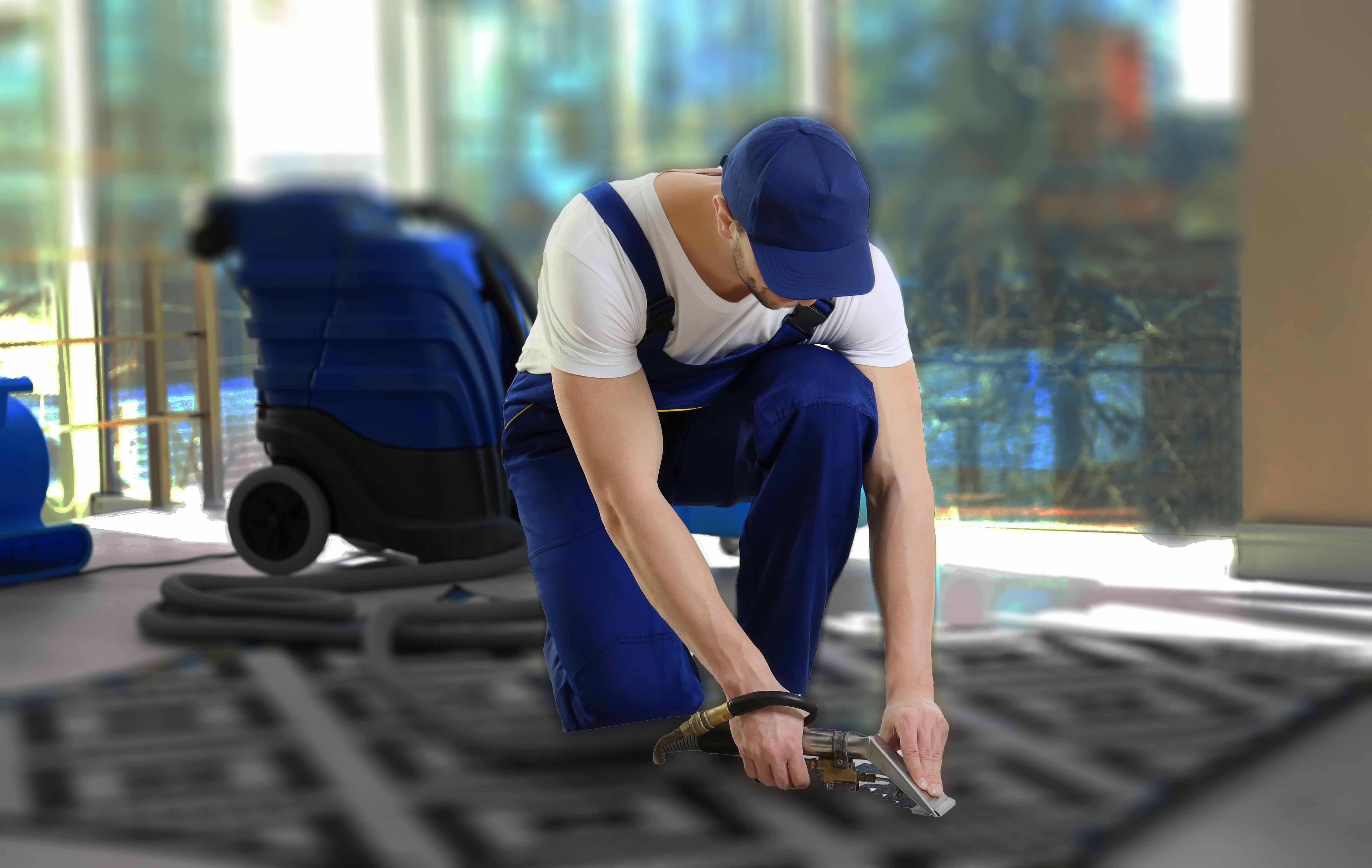 Carpet and stairs deep cleaning with professional extraction.