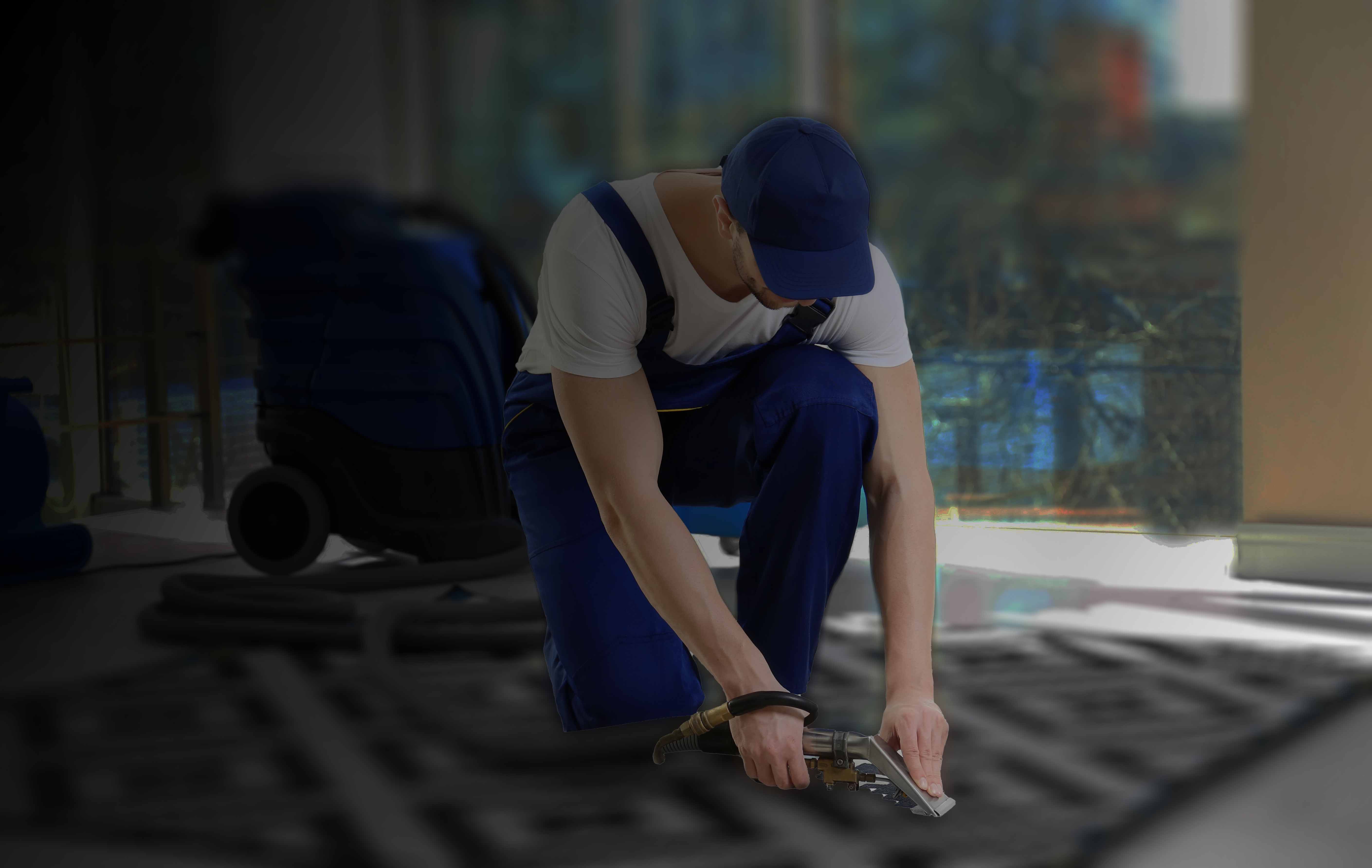 Carpet and stairs deep cleaning with professional extraction.